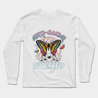 butterfly Anti social media Long Sleeve T-Shirt